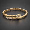 18K Gold Serpentine Snake Bangle
