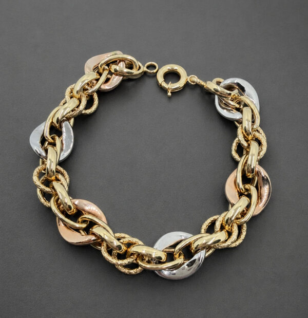 18K-gold-tricolor-links-bracelet
