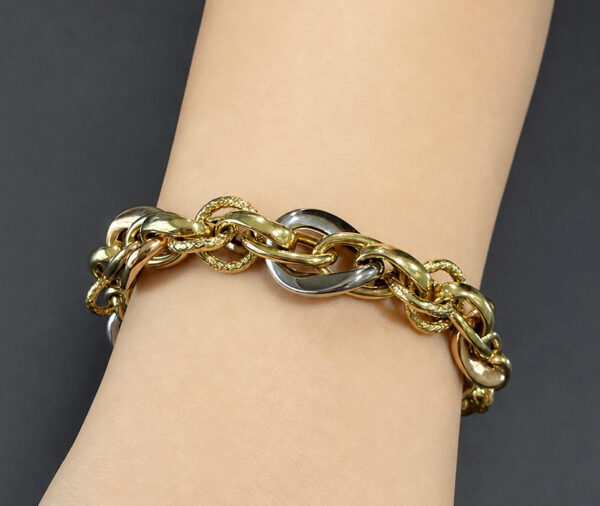 18K-gold-tricolor-links-bracelet